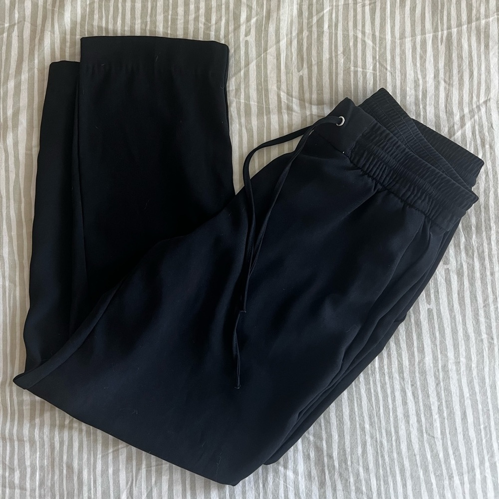 black cropped trousers